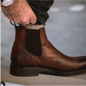 Wolverine BLVD Men's Brown Leather Chelsea Boots - Classic Slip-On Style Sz 10.5